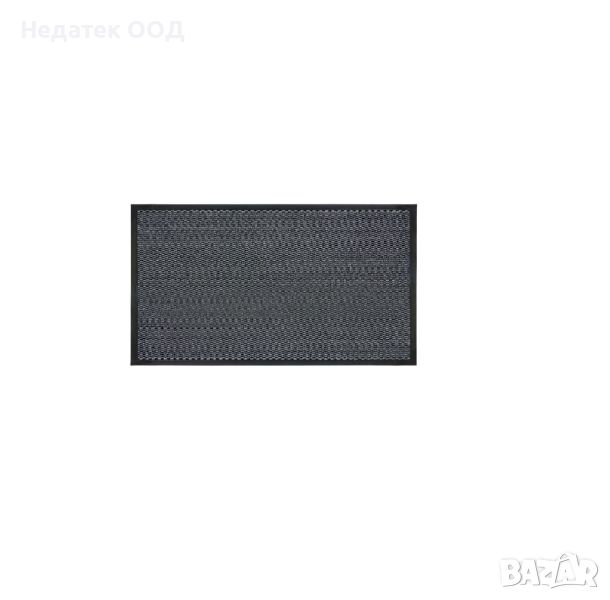 Подложка за входна врата, Черни райета, сива, 80x50см, снимка 1