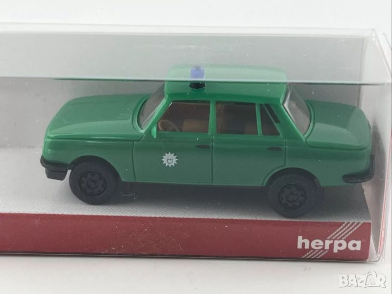 HERPA 1:87 H0 WARTBURG ВАРТБУРГ ПОЛИЦИЯ КОЛИЧКА МОДЕЛ, снимка 1