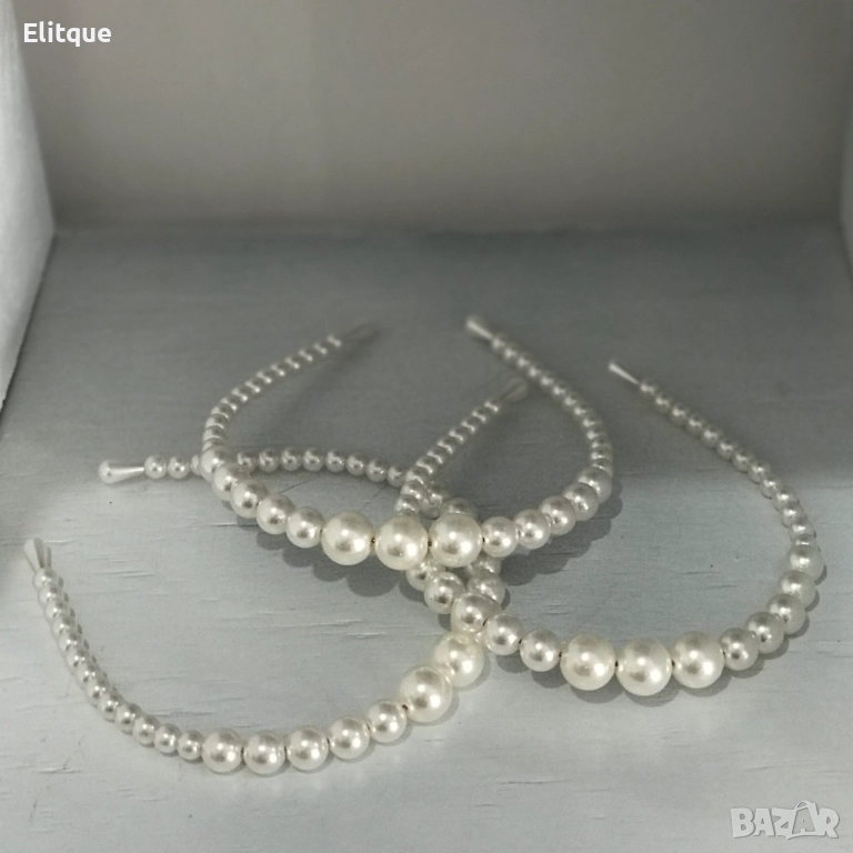 Дамска диадема с перли - нежен аксесоар, фина ръчна изработка, снимка 1