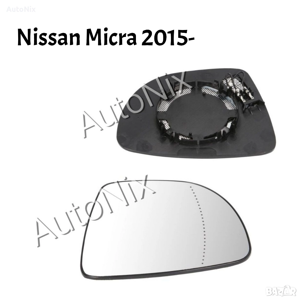 Стъкло за огледало за Nissan Micra 5 с подгрев за нисан микра 5, снимка 1