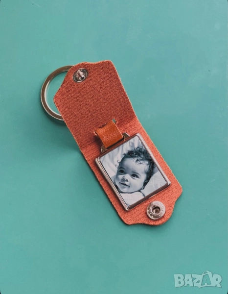 Кожен ключодържател със снимка и гравюра/подарък, снимка 1