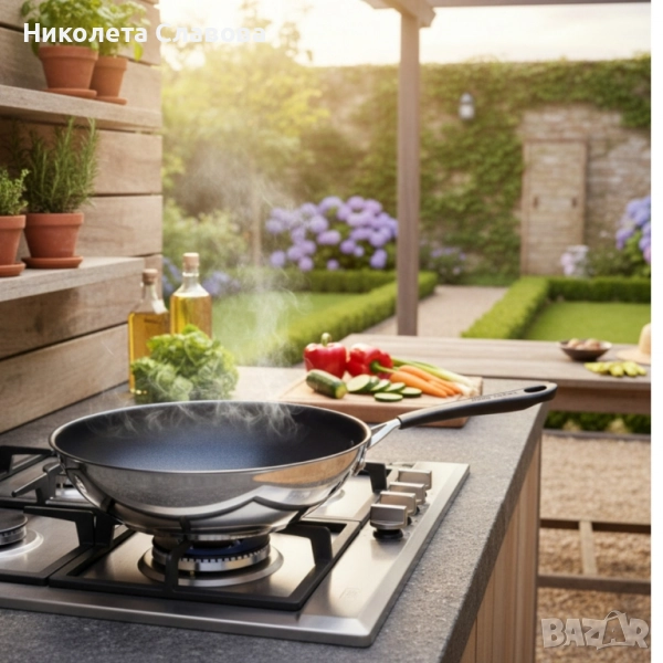 Универсален тиган - Tefal x Jamie Oliver, 28 см – когато вкусът и удобството са гарантирани, снимка 1