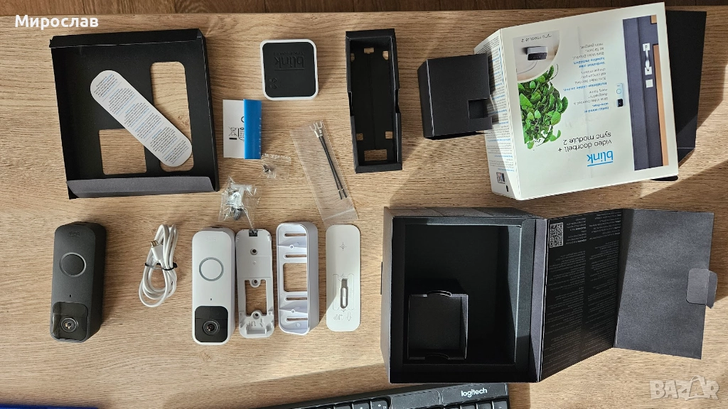 Продавам безжичен видео звънец Blink Video Doorbell + Sync Module 2 - бял, снимка 1