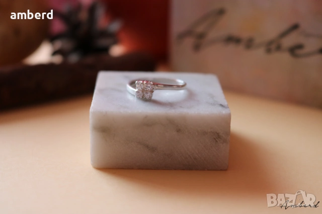 Нежен и елегантен сребърен пръстен - модел КR464, снимка 3 - Пръстени - 53732054