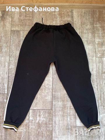 Wow 🤩 Нов ежедневен елегантен спортен панталон zara Зара черен еластичен с кант , снимка 8 - Панталони - 45913232