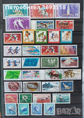 Пощенски марки спорт 155 броя, снимка 4 - Филателия - 45038667