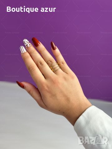 Хубав дамски пръстен от неръждаема стомана съчетава съвременен дизайн с деликатна елегантност, снимка 1 - Пръстени - 45470513