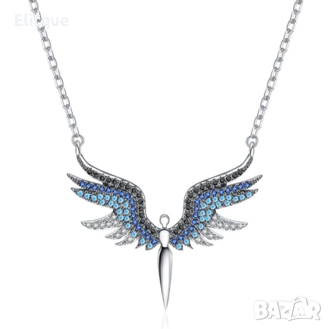 Нежно дамско колие с висулка феникс с камъни  , снимка 8 - Колиета, медальони, синджири - 52889134