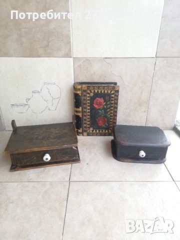 Стари дървени кутии ръчно изработена. , снимка 1 - Антикварни и старинни предмети - 45374725