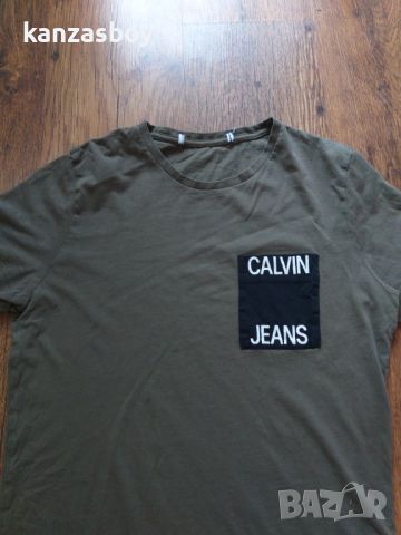 CALVIN KLEIN JEANS - страхотна мъжка тениска С , снимка 4 - Тениски - 46041632