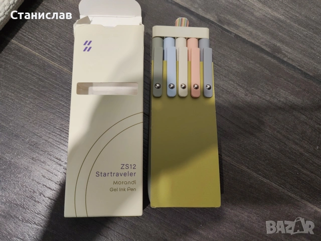 Комплект от 5 писалки с гелово мастило Prime Supplies ZS12 Startraveler Morandi. 