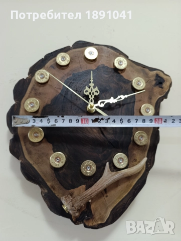 Подарък за ловец. Часовник от дърво. Стенен часовник., снимка 8 - Стенни часовници - 52805508