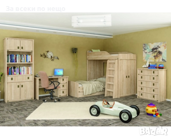 Легло с рамка VALENSIYA 90 без матрак дъб сонома Код P1766, снимка 2 - Спални и легла - 53001568