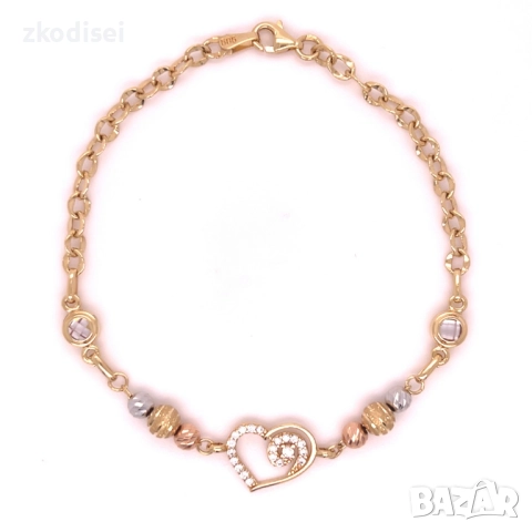 Златна дамска гривна 4,43гр. 19,5см. 14кр. проба:585 модел:33176-2, снимка 1