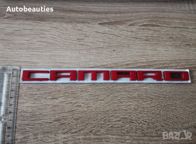 Chevrolet Camaro Шевролет Камаро червен надпис емблема, снимка 3 - Аксесоари и консумативи - 44957082