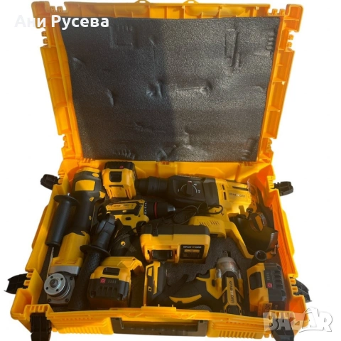 Комплект 4 в 1 – Перфоратор, Ъглошлайф, Гайковерт И Винтоверт, снимка 2 - Винтоверти - 53433940