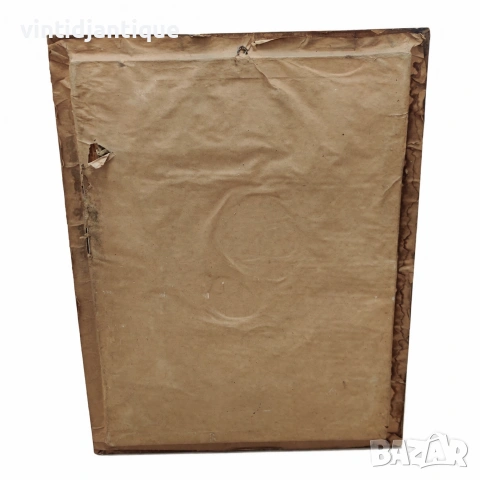 Рамкиран гоблен, изобразяващ идиличен селски пейзаж с къща, снимка 3 - Гоблени - 54113790