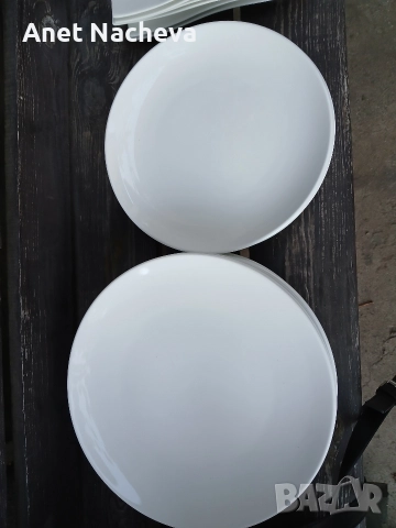 Порцеланови Чинии бели- квадратни и кръгли, снимка 2 - Чинии - 52655454