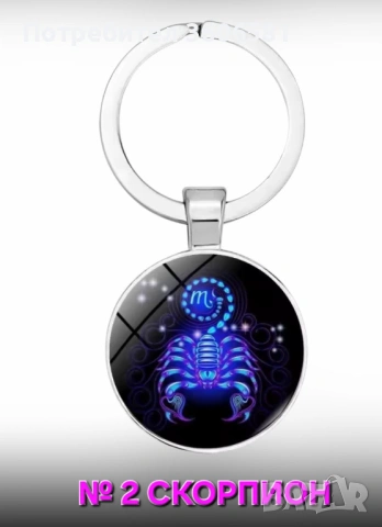 Стилни Ключодържатели със Зодии(кръгли) – Перфектният Подарък за всички възрасти, снимка 2 - Други - 44759520