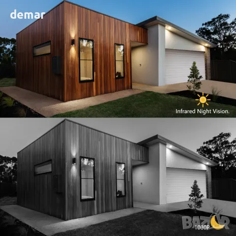 Безжичен видеозвънец PEKNIU, 1080P HD, PIR, нощно виждане, двупосочно аудио, 32 GB SD, 2.4G WiFi, снимка 6 - HD камери - 49707138