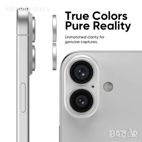 Стъклен протектор с метални рингове за задна камера MBX за Apple iPhone 17 Pro, 17 Pro Max, Сребрист, снимка 2 - Резервни части за телефони - 52490361