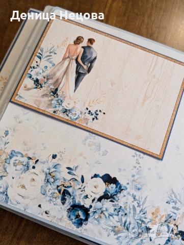 Сватбен албум, ръчно изработен албум за сватба, сватбена картичка, снимка 12 - Подаръци за сватба - 53475167