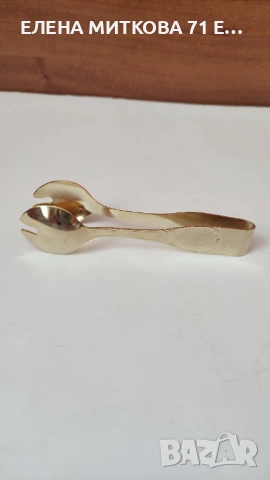 Масивна щипка за захар/лед от неръждаема стомана в златист цвят, снимка 7 - Прибори за хранене, готвене и сервиране - 53407518