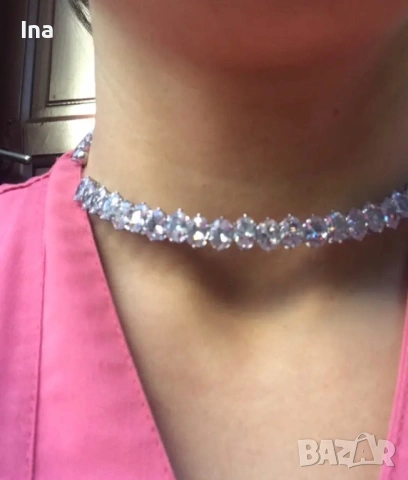 Колие с циркони, снимка 7 - Колиета, медальони, синджири - 53130994