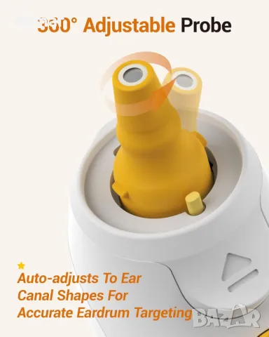 Високоточен термометър за ухо, бързо отчитане за 1 секунда, интелигентно разпределение по групи, снимка 2 - Други стоки за дома - 50412249