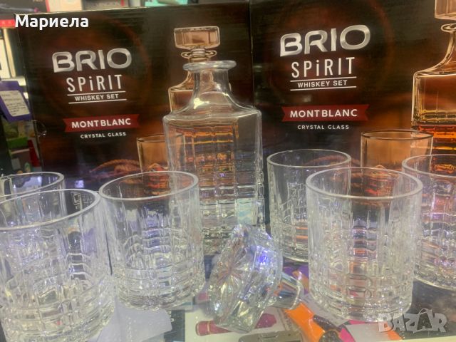 Комплект за уиски Brio Spirit Mont Blanc, 7 елемента, кристално стъкло, снимка 3 - Чаши - 46068746