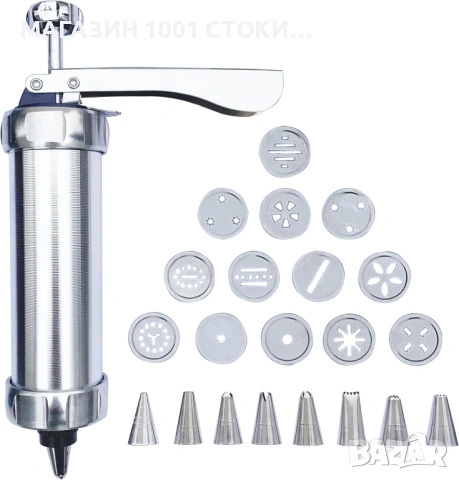 Сладкарски шприц със 21 накрайника, снимка 2 - Аксесоари за кухня - 54214002