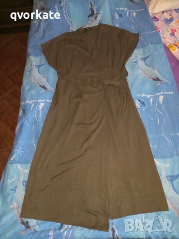Тъмнозелена рокля , снимка 1 - Рокли - 46430506