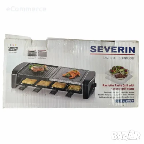 Раклет грил Severin RG9640 с плоча от естествен камък, 1400W, снимка 7 - Скари - 49424144