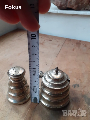 Сребърни солнички 19 век сребро антики маркировки, снимка 6 - Антикварни и старинни предмети - 53275704