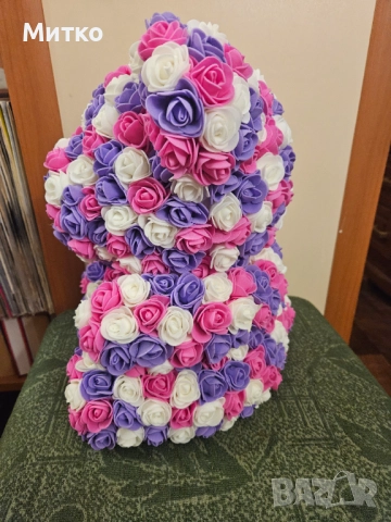 Мечета големи и малки от рози за любими хора, снимка 3 - Изкуствени цветя - 52989502