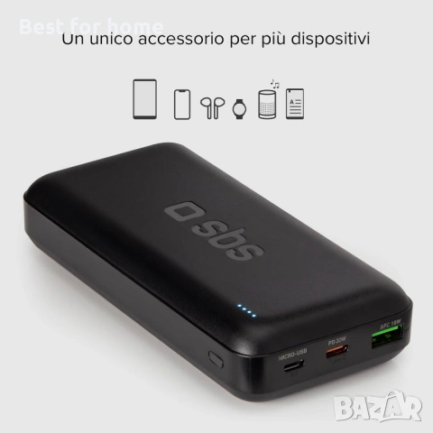 SBS PowerBank 20K FAST, 20W Power Delivery, 20000mAh, Външна батерия с бързо зареждане, снимка 9 - Оригинални батерии - 53697442