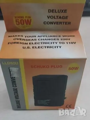 Адаптер Input: AC220/240V 50Hz Output:AC110/120V 60Hz 50W, снимка 1 - Друга електроника - 48343890