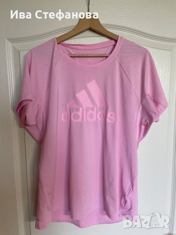 Оригинална спортна бебешко розова елегантна блуза Adidas adidas Адидас  тениска  T-Shirt 👕 , снимка 1 - Тениски - 46230987