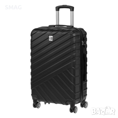 Куфар за пътуване с колелца 60л, черен_1233323