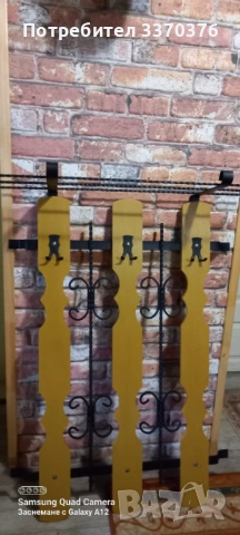 Стенна закачалка-дърво и ковано желязо