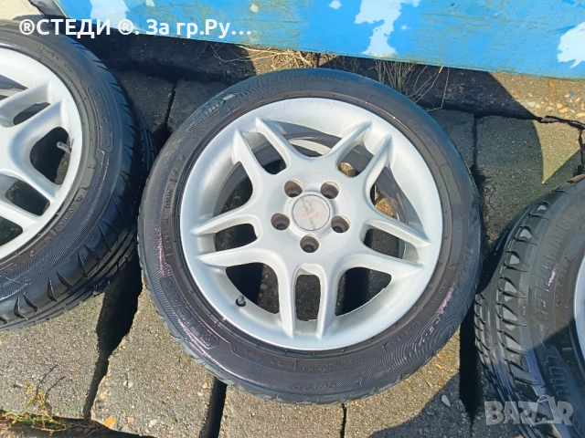 джанти 15 цола 5 X 100 ет.38 7,0J 4 втулки-72,0-57.1mm, снимка 5 - Гуми и джанти - 50472336