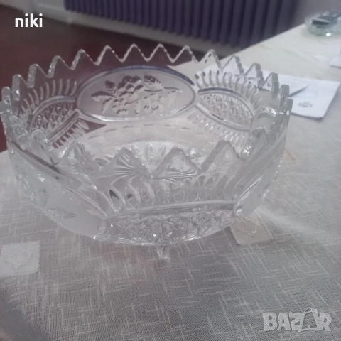 Голяма кристална фруктиера. , снимка 3 - Декорация за дома - 53859548
