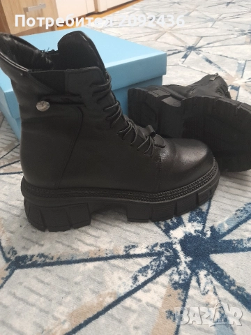 Боти от естествена кожа , снимка 7 - Дамски боти - 52948328