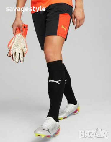 Мъжки къси панталони PUMA IndividualFINAL Football Training Shorts Black/Orange, снимка 3 - Къси панталони - 45982182