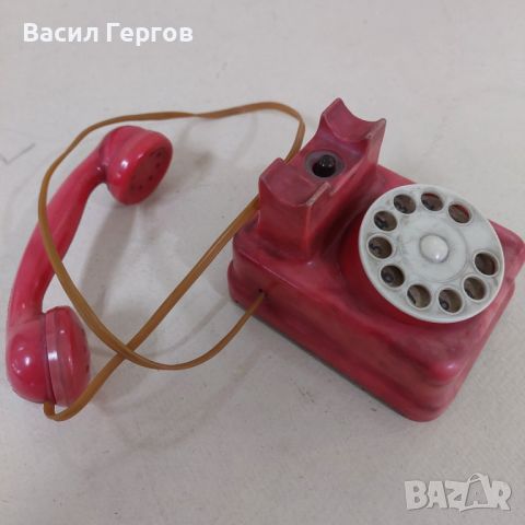 Детски телефон Бакелиткооп, соц играчка, снимка 1 - Антикварни и старинни предмети - 46504657