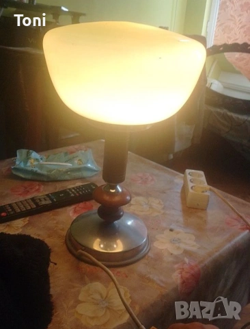 мраморен лампион 1981г, винтидж ретро лампа 1982г, снимка 2 - Антикварни и старинни предмети - 54155708