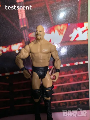 Екшън фигура WWE Stone Cold Steve Austin Ледения Стив Остин Mattel basic figure играчка WWF WCW, снимка 4 - Фигурки - 49152489