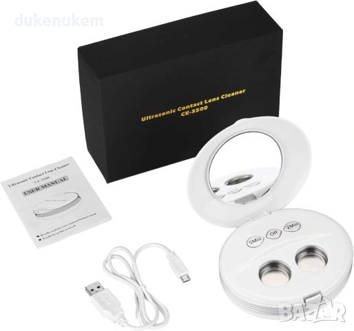 Ултразвуковa почистващa ваничка за контактни лещи – USB, компактна, снимка 8 - Друга електроника - 53083758
