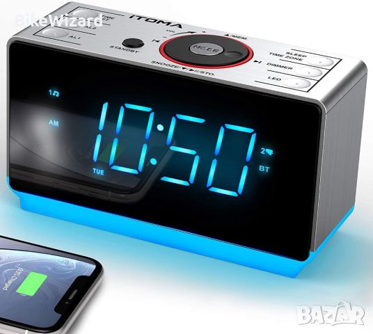 iTOMA CKS708 Радио будилник с Bluetooth високоговорител, FM радио НОВО, снимка 1 - Други - 46305346