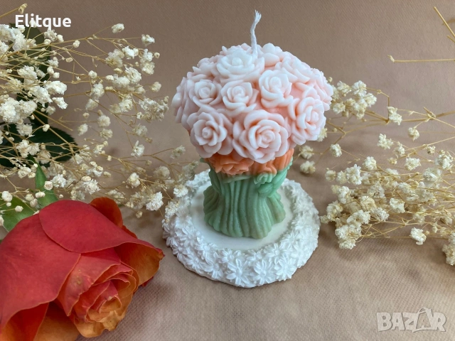 букет от сапунени рози , снимка 3 - Декорация за дома - 53458870